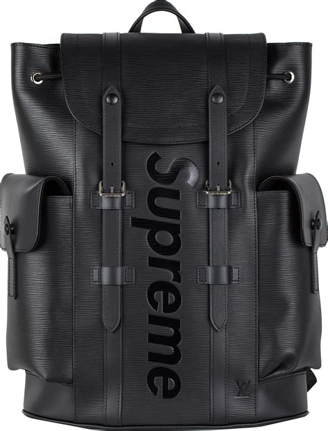 louis vuitton x supreme christopher backpack epi pm black|louis Vuitton X supreme backpack.